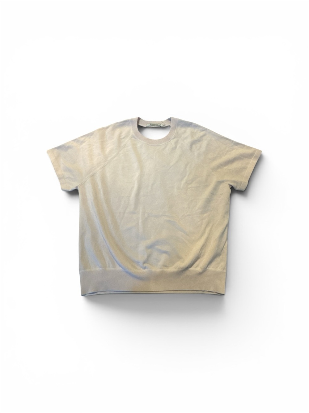 T by Alexander Wang Short Sleeve Knit Top in Beige
